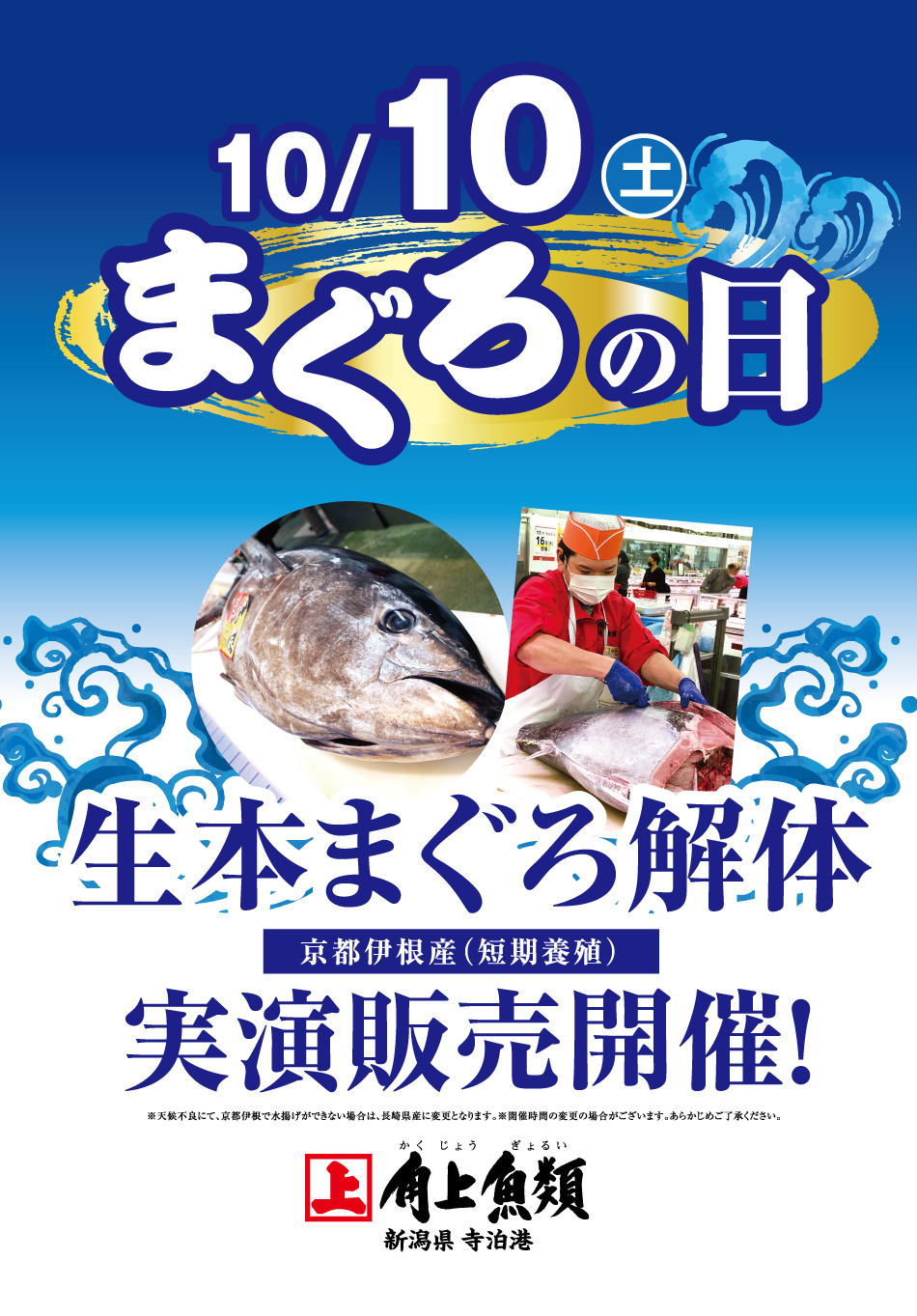 まぐろ解体実演販売 10月