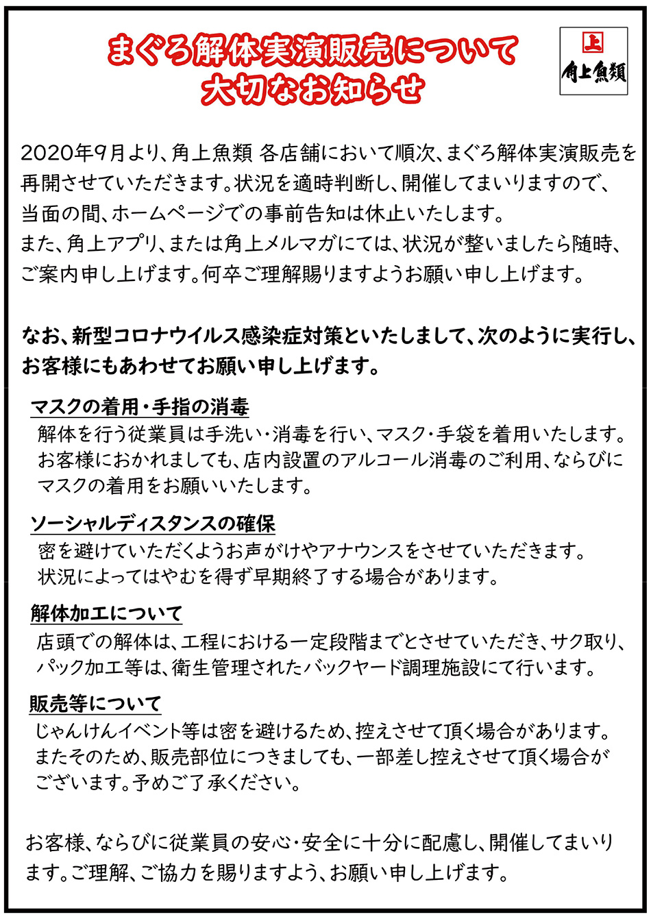 まぐろ解体日程